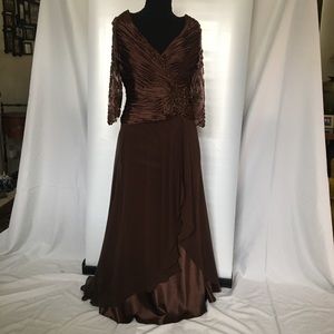 Brown Beaded size XL MOB formal dress
